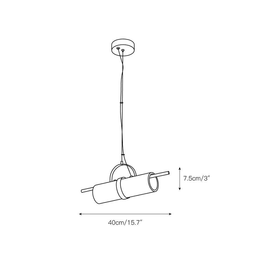 Mini Cylindrical Alabaster Pendant Light – detail 4 — Dimension drawings 1
