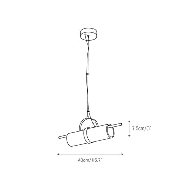 Mini Cylindrical Alabaster Pendant Light – detail 4 — Dimension drawings 1