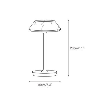 Mini Fiore Table Lamp (built-in battery) – detail 3 — Dimension drawings 1
