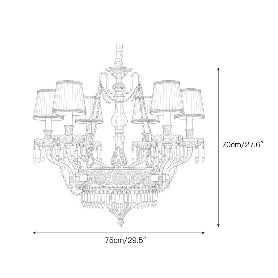Minka Aston Chandelier – detail 3 — Dimension drawings 1