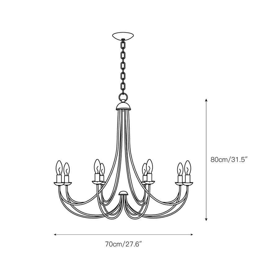 Mirren Chandelier – detail 4 — Dimension drawings 2