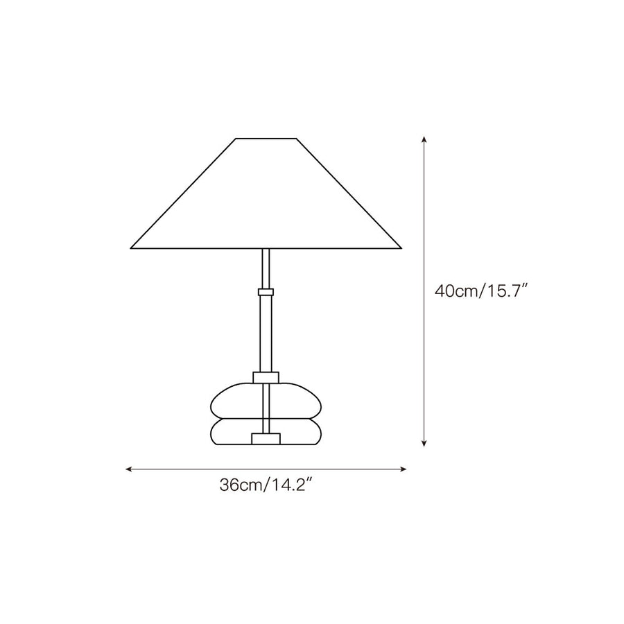 Mission Marble Table Lamp – detail 3 — Dimension drawings 1