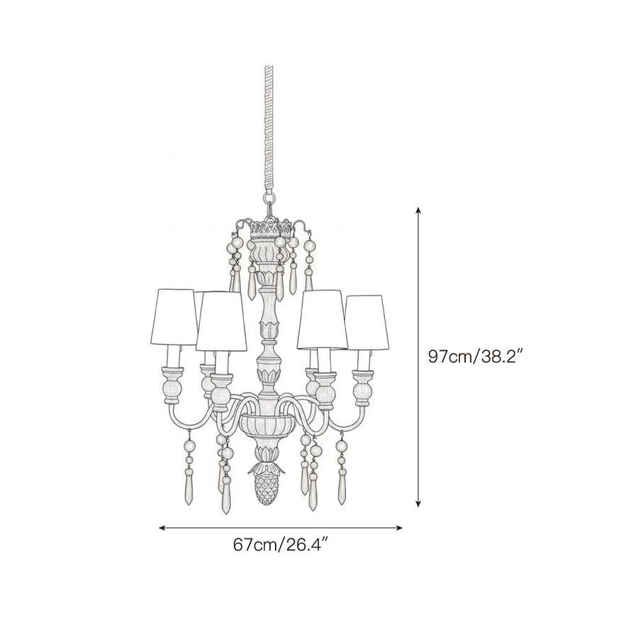 Mollie Chandelier – detail 2 — Dimension drawings 1