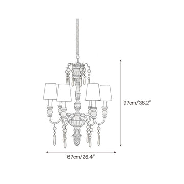 Mollie Chandelier – detail 2 — Dimension drawings 1