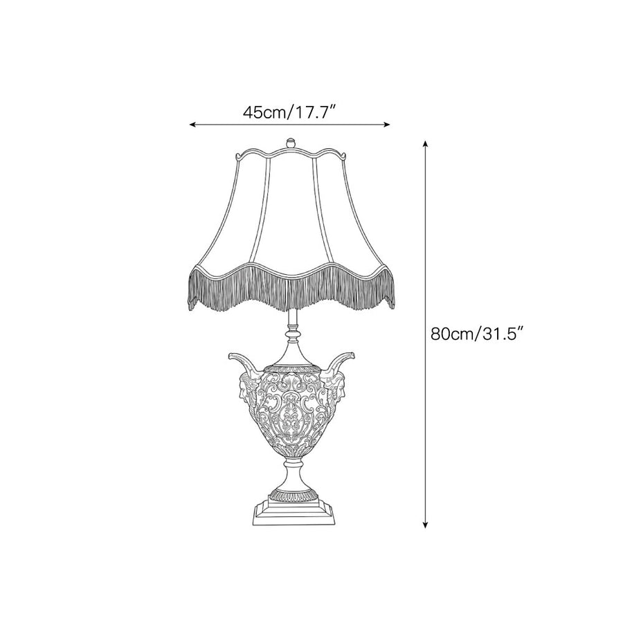 Montacute Classic Urn Table Lamp — Dimension drawings 1
