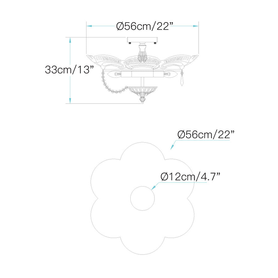 Plafoniera da incasso Monticello — Dimension drawings 2