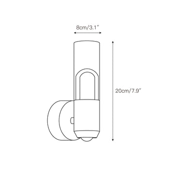 Moxie LED Wall Lamp – detail 5 — Dimension drawings 2