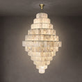 Load image into Gallery viewer, Multi-Tiered Pyramid-Shaped Alabaster Chandelier