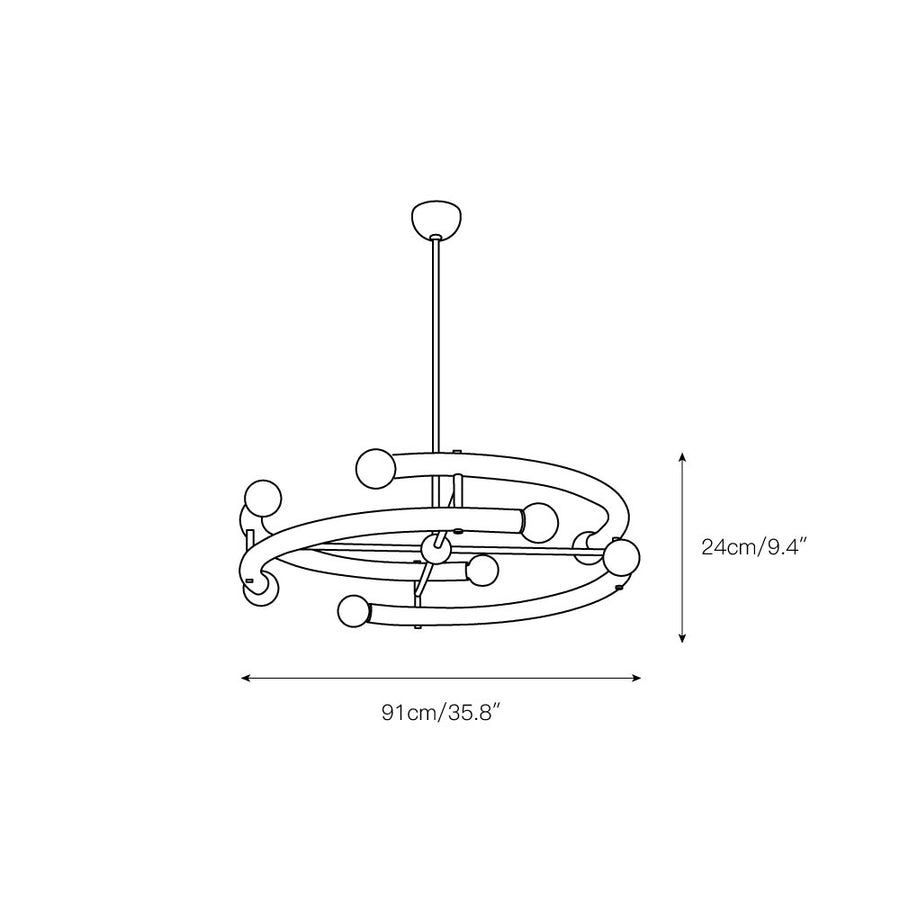Murcia Chandelier – detail 3 — Dimension drawings 1