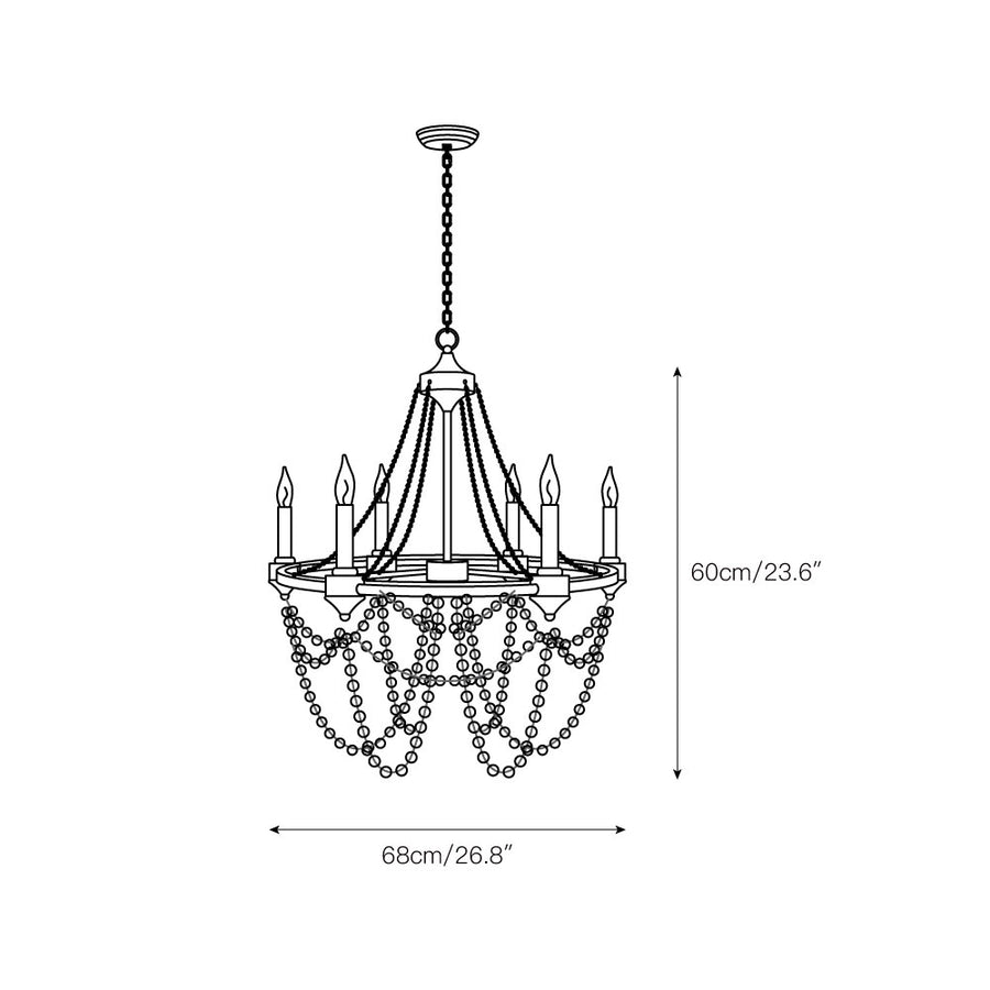 Nadia Chandelier – detail 3 — Dimension drawings 1