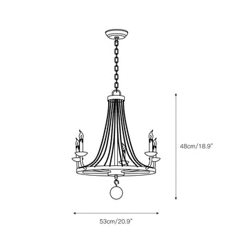 Naples Chandelier – detail 3 — Dimension drawings 1