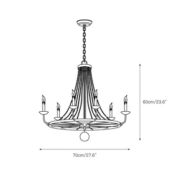 Naples Chandelier – detail 4 — Dimension drawings 2
