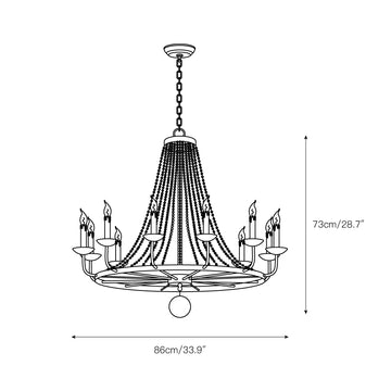 Naples Chandelier – detail 6 — Dimension drawings 4