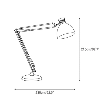Oversized Industrial Floor Lamp – detail 3 — Dimension drawings 1