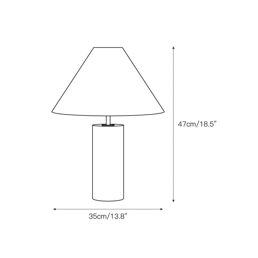 Navagio Travertine Table Lamp – detail 3 — Dimension drawings 1