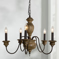 Load image into Gallery viewer, Neddy Wood Chandelier