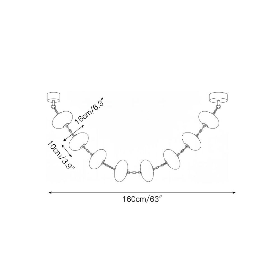 Nephele Alabaster Chandelier – detail 3 — Dimension drawings 1
