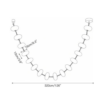 Nephele Alabaster Chandelier – detail 5 — Dimension drawings 3