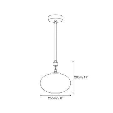 Nephele Alabaster Pendant Lamp – detail 3 — Dimension drawings 1
