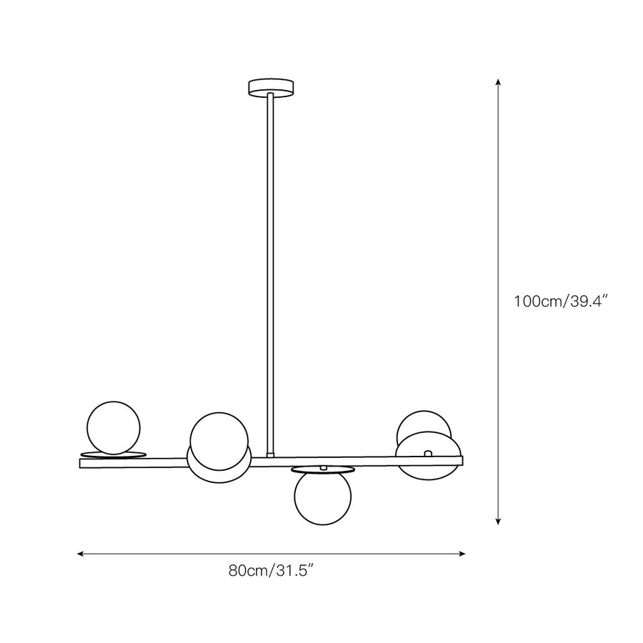 Nethi Chandelier – detail 3 — Dimension drawings 1