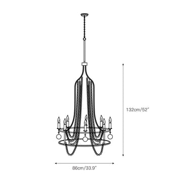 Neville Chandelier – detail 3 — Dimension drawings 1
