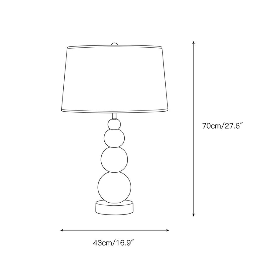 Niobe Table Lamp – detail 3 — Dimension drawings 1