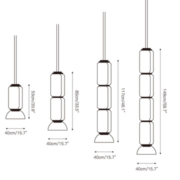Noctambule Pendant Lamp – detail 4 — Dimension drawings 2