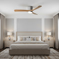 Load image into Gallery viewer, Nordic Wooden 42″ Ceiling Fan Light