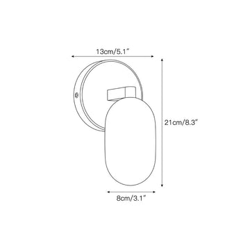 Norevia Alabaster Wall Sconce – detail 3 — Dimension drawings 1
