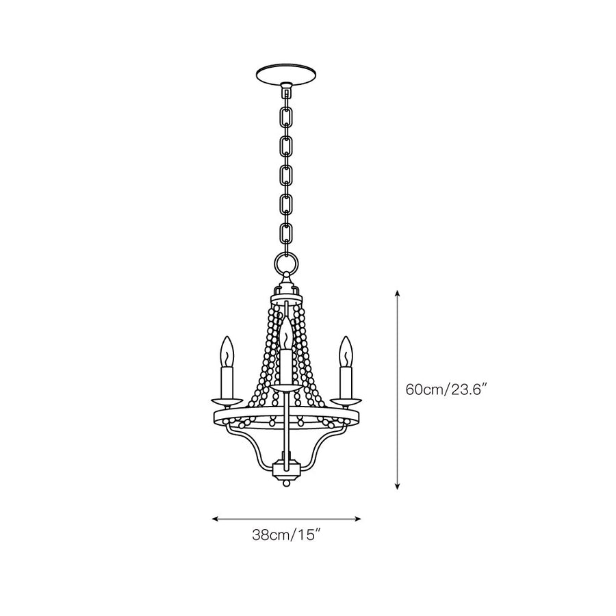 Tyzer Empire Chandelier – detail 3 — Dimension drawings 1