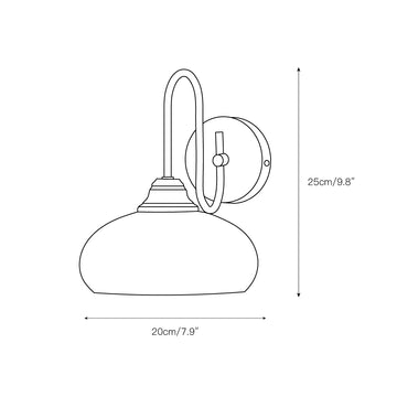 Nova Glass Wall Light – detail 3 — Dimension drawings 1