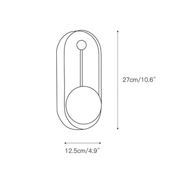 Odis Alabaster Wall Lamp – detail 5 — Dimension drawings 2