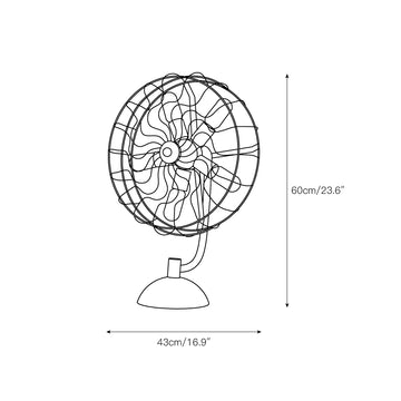 Old Style Fan Table Lamp – detail 3 — Dimension drawings 1