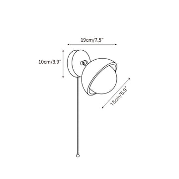 Ollina Travertine Wall Lamp – detail 3 — Dimension drawings 1