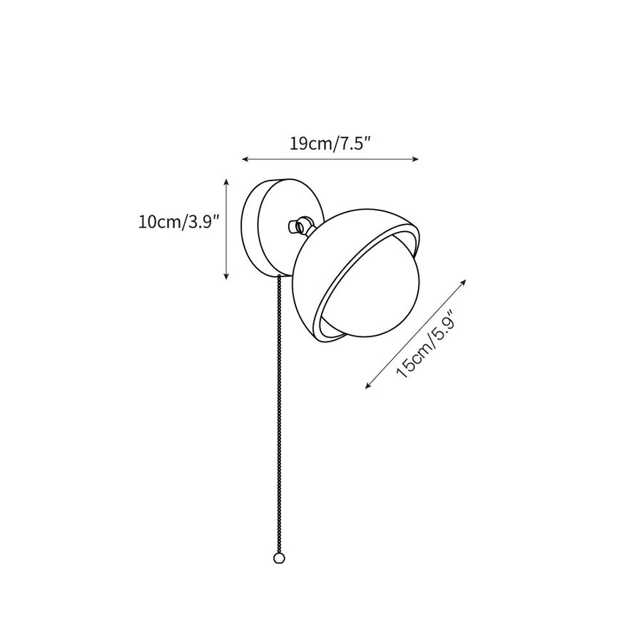 Ollina Travertine Wall Lamp – detail 3 — Dimension drawings 1