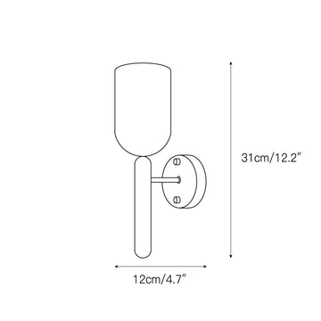 Omo Alabaster Wall Lamp – detail 3 — Dimension drawings 1