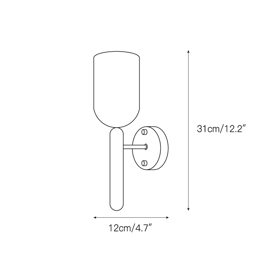Omo Alabaster Wall Lamp – detail 3 — Dimension drawings 1