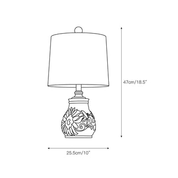 Oneach Retro Table Lamp – detail 4 — Dimension drawings 1