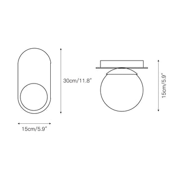 Onyx Arch Wall Lamp – detail 3 — Dimension drawings 1