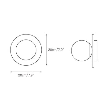 Onyx Krema Wall Lamp – detail 4 — Dimension drawings 1
