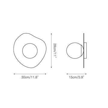 Onyx Nopal Wall Lamp – detail 5 — Dimension drawings 1