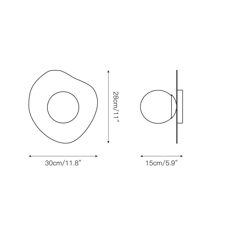 Onyx Nopal Wall Lamp – detail 5 — Dimension drawings 1