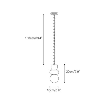 Lustre Chaîne Orba en Albâtre — Dimension drawings 1
