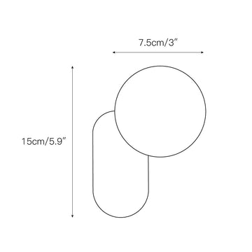 Origo Wall Lamp – detail 3 — Dimension drawings 1