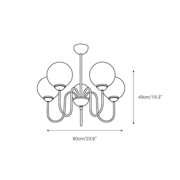 Orivulnum Chandelier – detail 4 — Dimension drawings 2