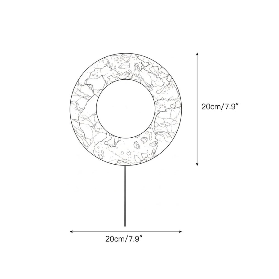 Orli Red Marble Plug-in Sconce – detail 3 — Dimension drawings 1