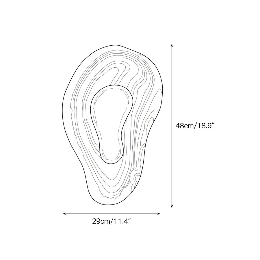 Oyster Hammered Onyx Sconce – detail 3 — Dimension drawings 1