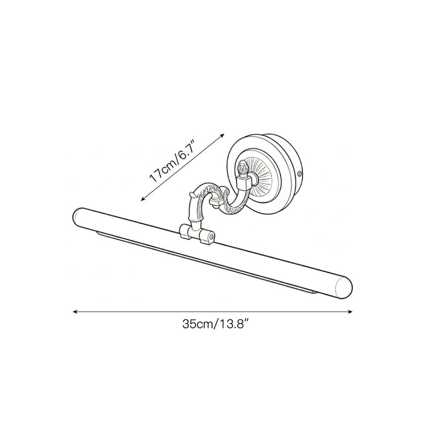 Adjustable Picture Wall Lamp – detail 4 — Dimension drawings 1
