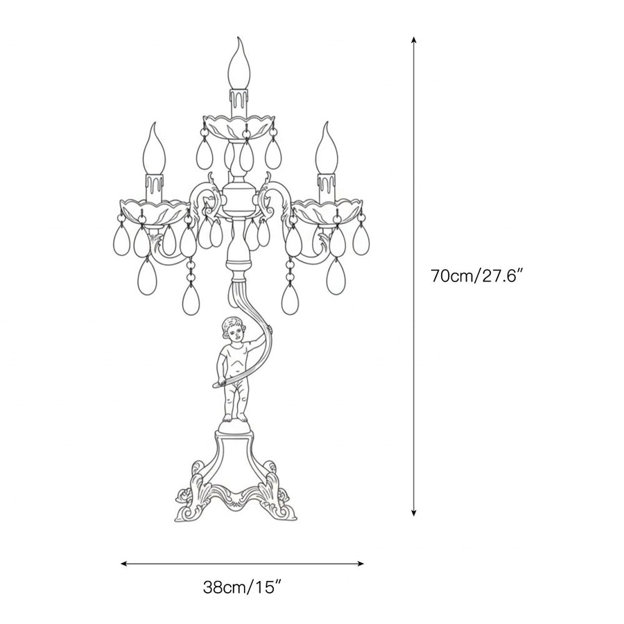 Pairpoint Candlestick Table Lamp – detail 3 — Dimension drawings 1