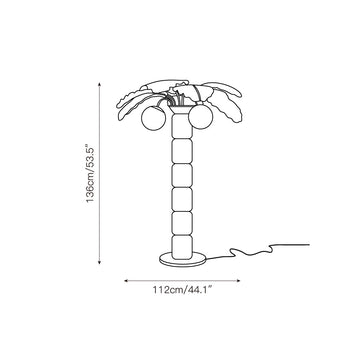 Palm Beach Outdoor Floor Lamp – detail 3 — Dimension drawings 1